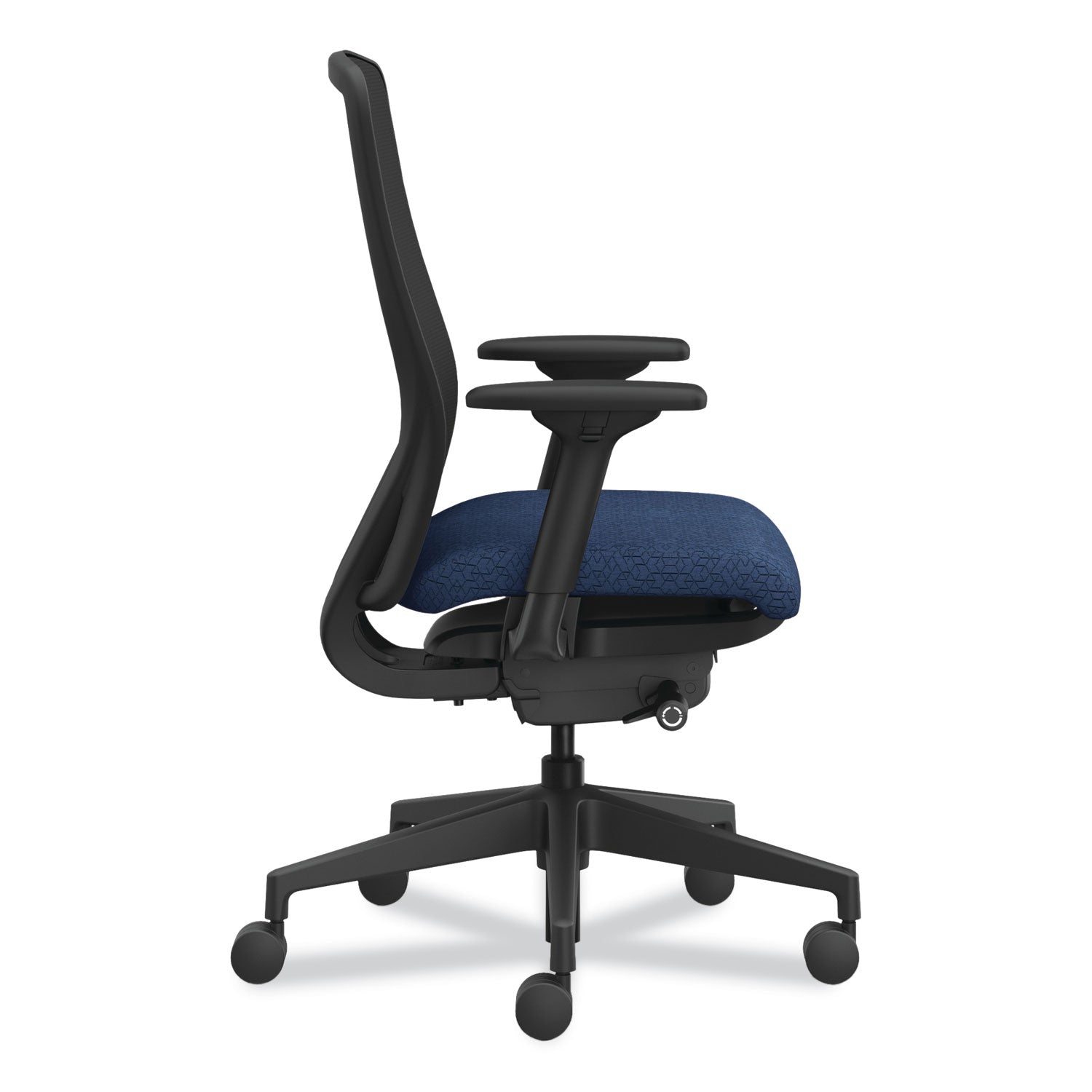 Nucleus Series Recharge Task Chair, Up to 300lb, 16.63" to 21.13" Seat Ht, Navy Seat, Black Back/Base - 3
