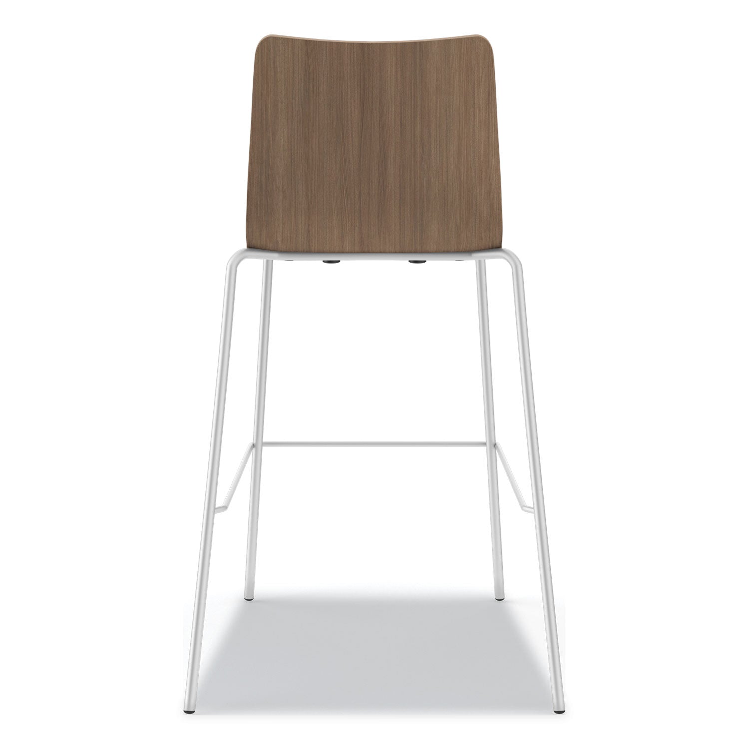 Ruck Laminate Task Stool, Supports up to 300 lb, 30" Seat Height, Pinnacle Seat/Base, Silver Frame