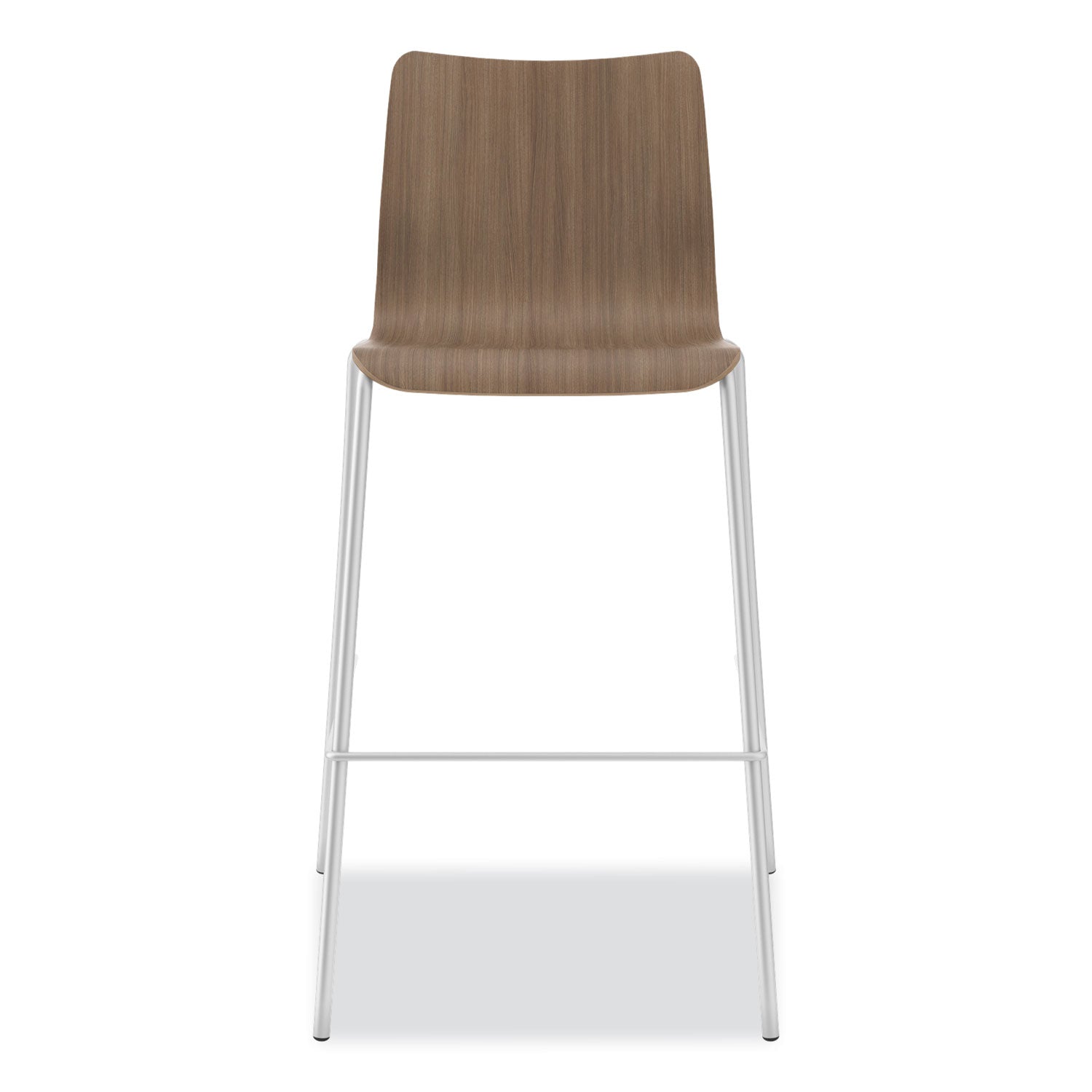 Ruck Laminate Task Stool, Supports up to 300 lb, 30" Seat Height, Pinnacle Seat/Base, Silver Frame