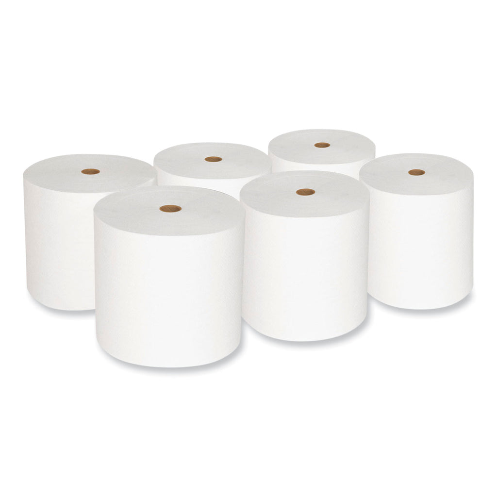 Valay Proprietary Roll Towels, 1-Ply, 7" x 800 ft, White, 6 Rolls/Carton