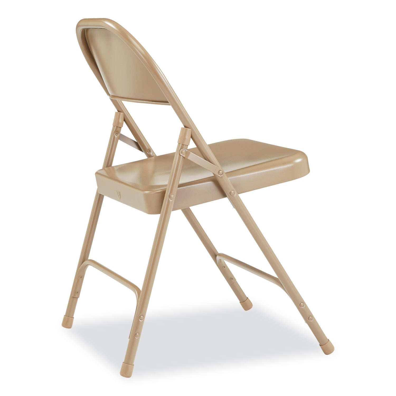 50 Series All-Steel Folding Chair, Supports 500 lb, 16.75" Seat Ht, Beige Seat/Back, Beige Base, 4/CT, Ships in 1-3 Bus Days
