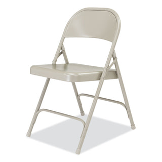 50 Series All-Steel Folding Chair, Supports 500 lb, 16.75" Seat Height, Gray Seat/Back/Base, 4/Carton, Ships in 1-3 Bus Days