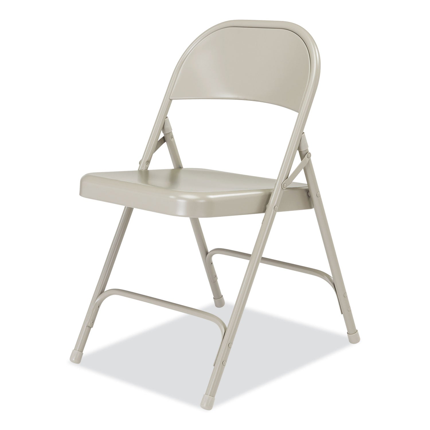 50 Series All-Steel Folding Chair, Supports 500 lb, 16.75" Seat Height, Gray Seat/Back/Base, 4/Carton, Ships in 1-3 Bus Days