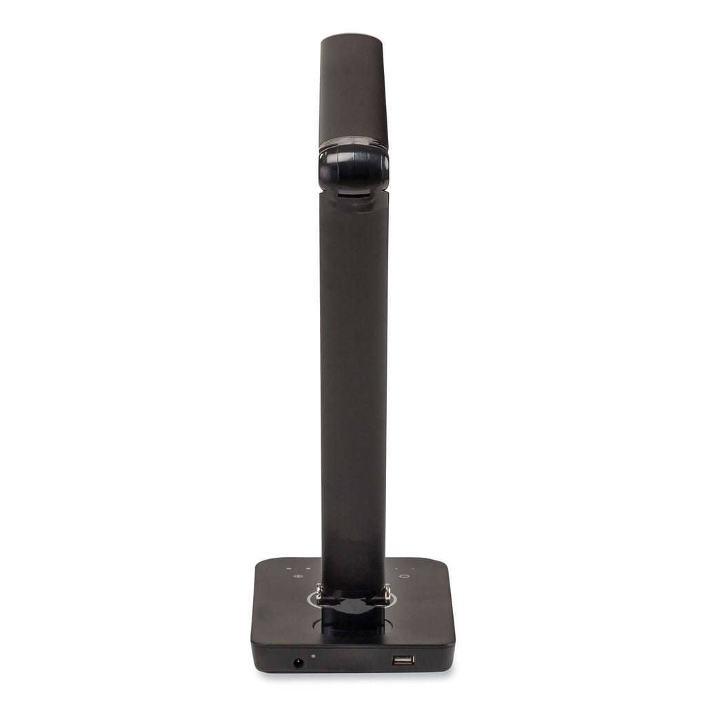 Vamp LED Wireless Charging Lamp, Multi-pivot Neck, 16.75" High, Black, Ships in 1-3 Business Days