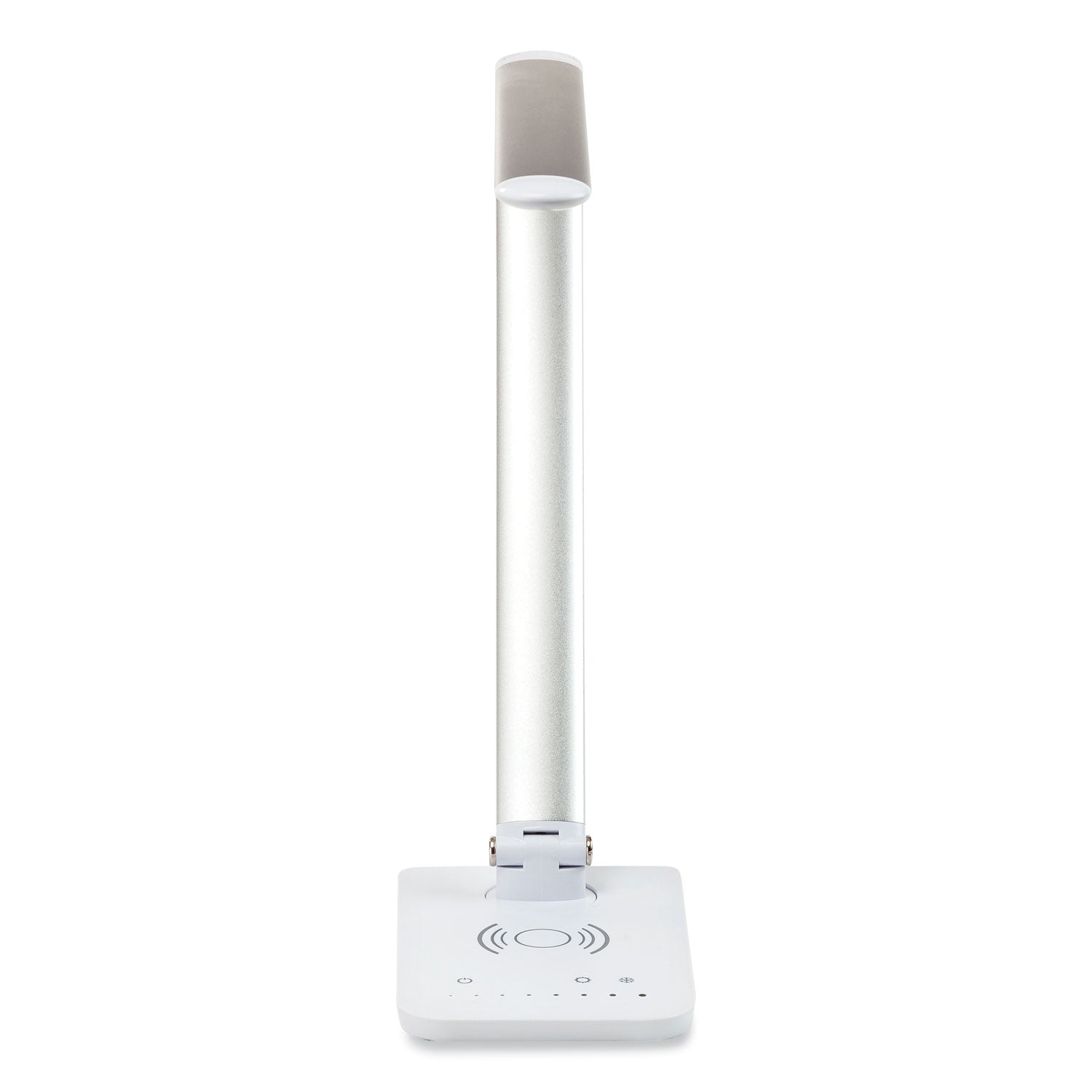 Vamp LED Wireless Charging Lamp, Multi-pivot Neck, 16.75" High, Silver, Ships in 1-3 Business Days