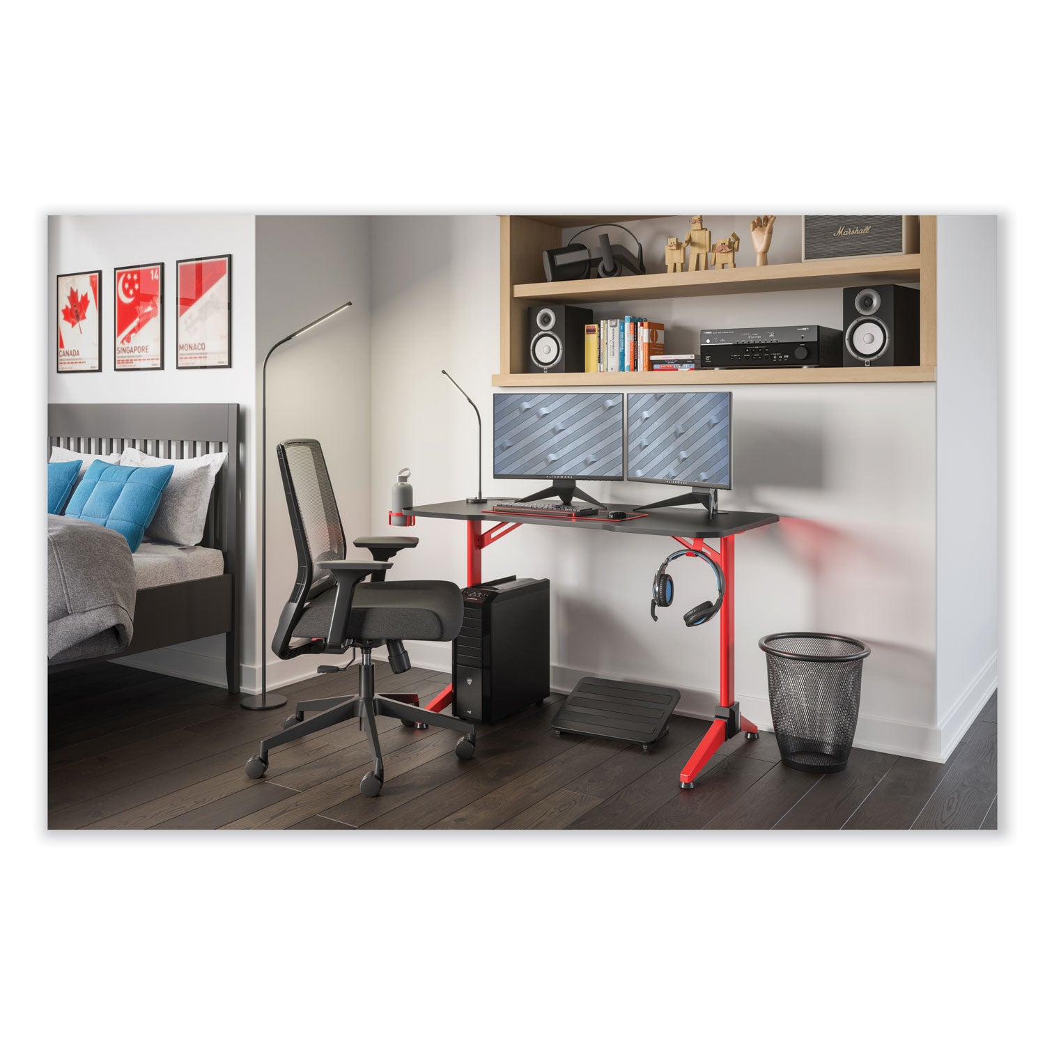 Resi LED Desk Lamp, Gooseneck, 18.5" High, White, Ships in 1-3 Business Days
