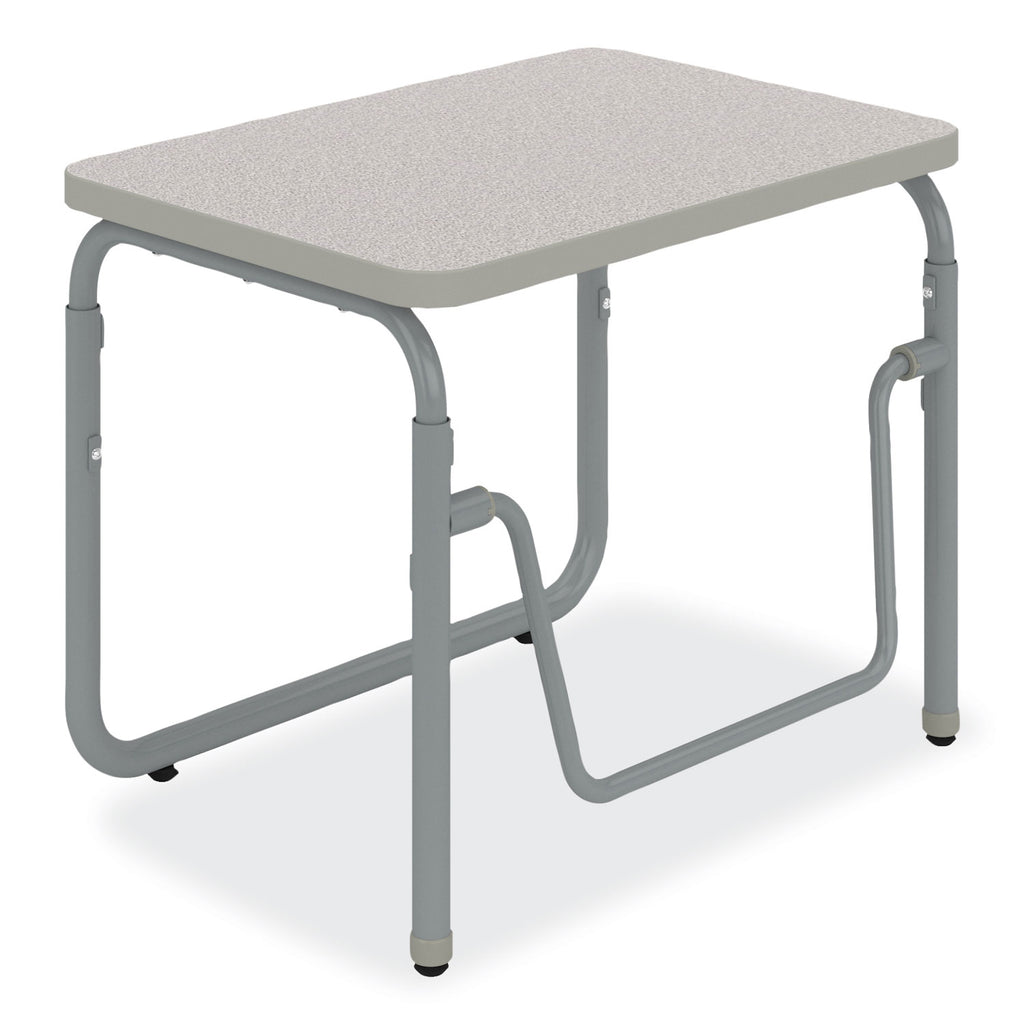 AlphaBetter 2.0 Height-Adjust Student Desk w/Pendulum Bar, 27.75 x 19.75 x 22 to 30, Pebble Gray, Ships in 1-3 Business Days