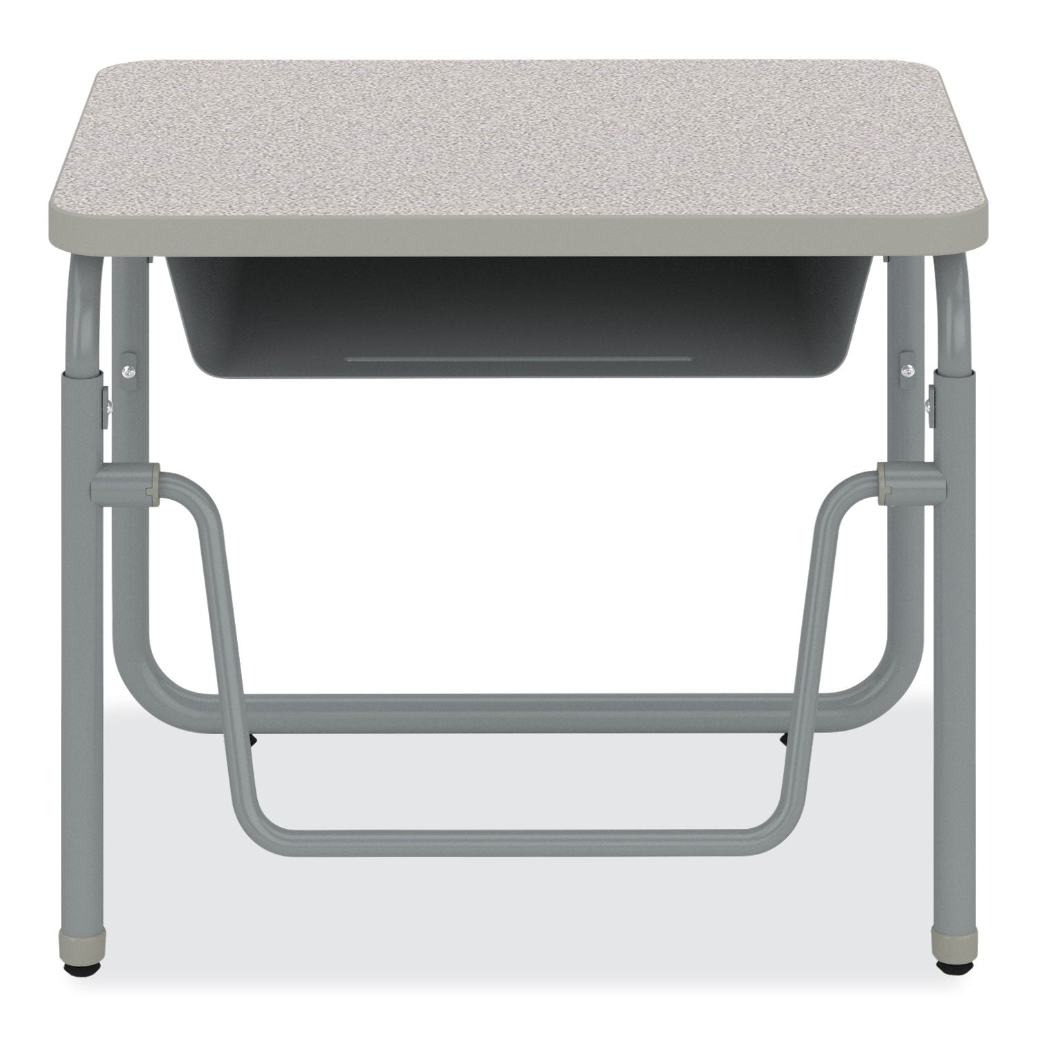 AlphaBetter 2.0 Height-Adjustable Student Desk with Pendulum Bar, 27.75" x 19.75" x 22" to 30", Pebble Gray