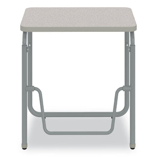 AlphaBetter 2.0 Height-Adjustable Student Desk with Pendulum Bar, 27.75" x 19.75" x 29" to 43", Pebble Gray