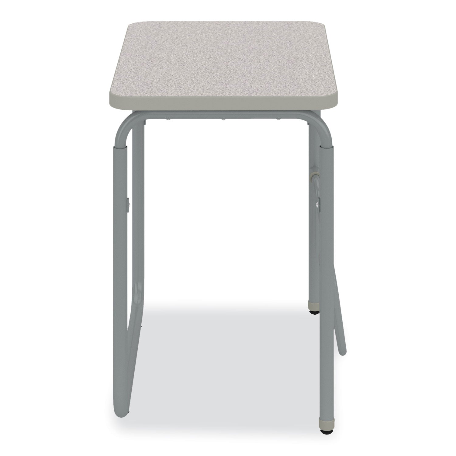 AlphaBetter 2.0 Height-Adjustable Student Desk with Pendulum Bar, 27.75" x 19.75" x 29" to 43", Pebble Gray