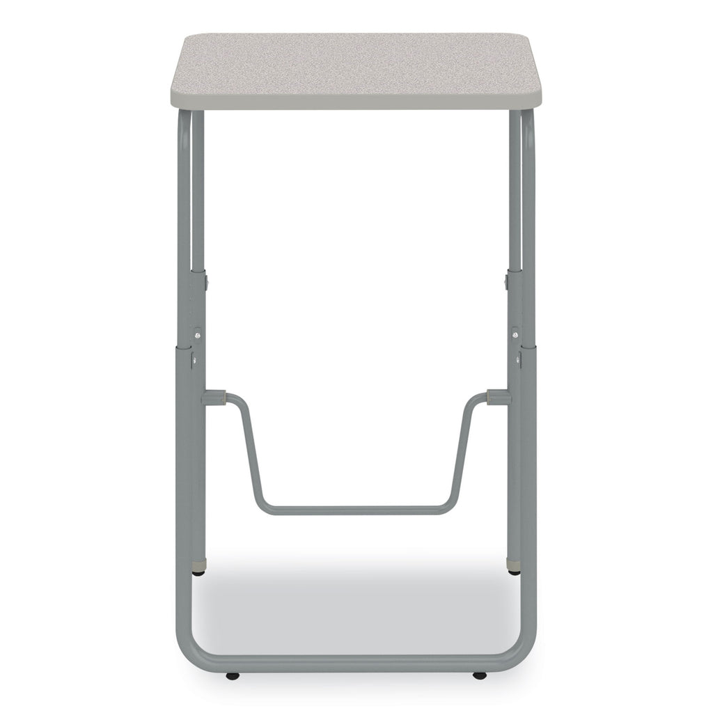 AlphaBetter 2.0 Height-Adjustable Student Desk with Pendulum Bar, 27.75" x 19.75" x 29" to 43", Pebble Gray