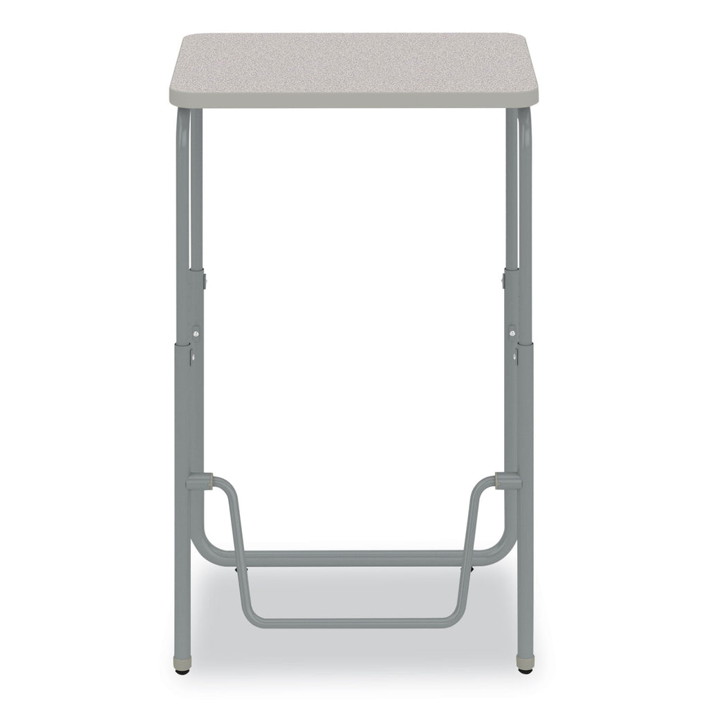 AlphaBetter 2.0 Height-Adjustable Student Desk with Pendulum Bar, 27.75" x 19.75" x 29" to 43", Pebble Gray