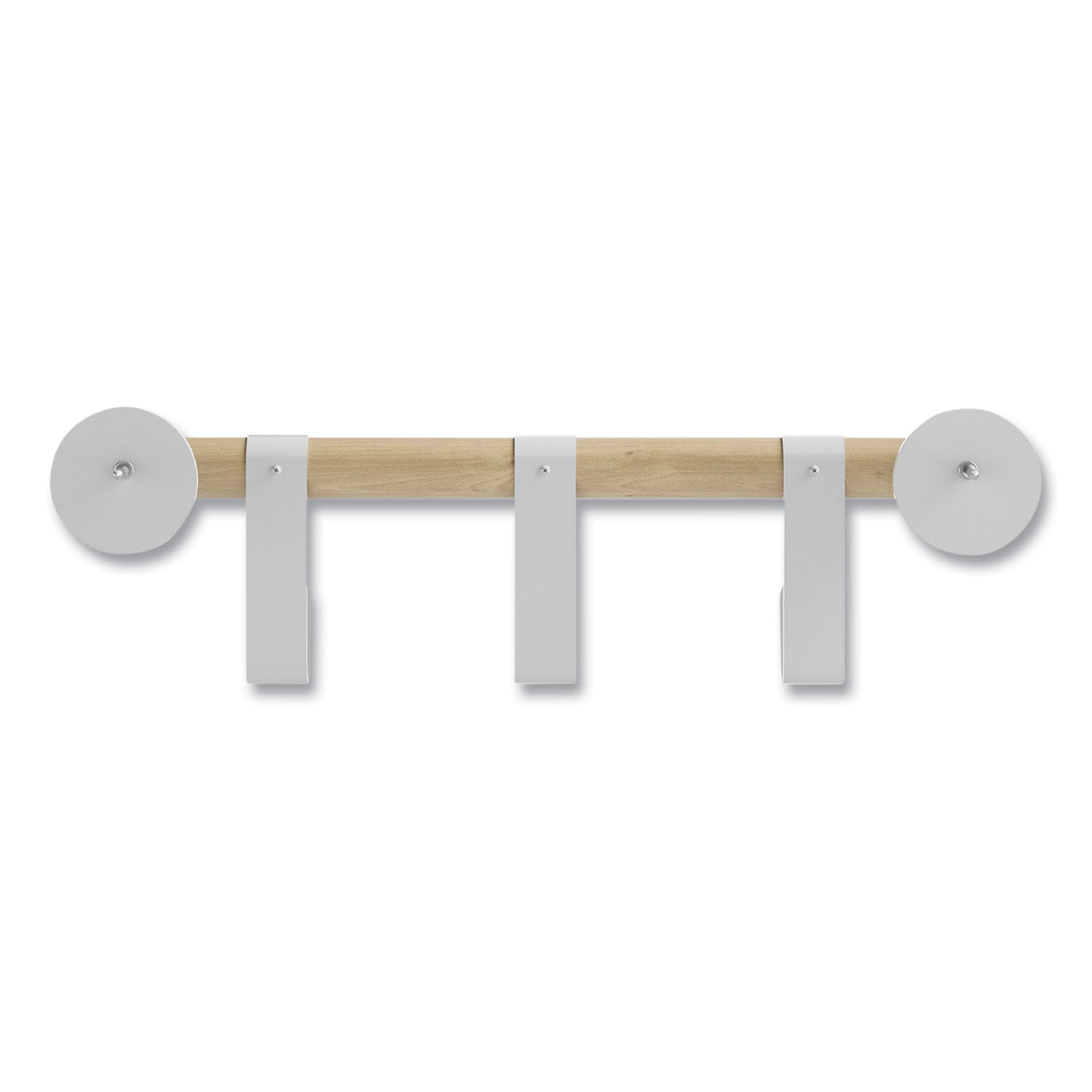 Resi Coat Wall Rack, 3 Hook, 19.75w x 4.25d x 6h, White, Ships in 1-3 Business Days