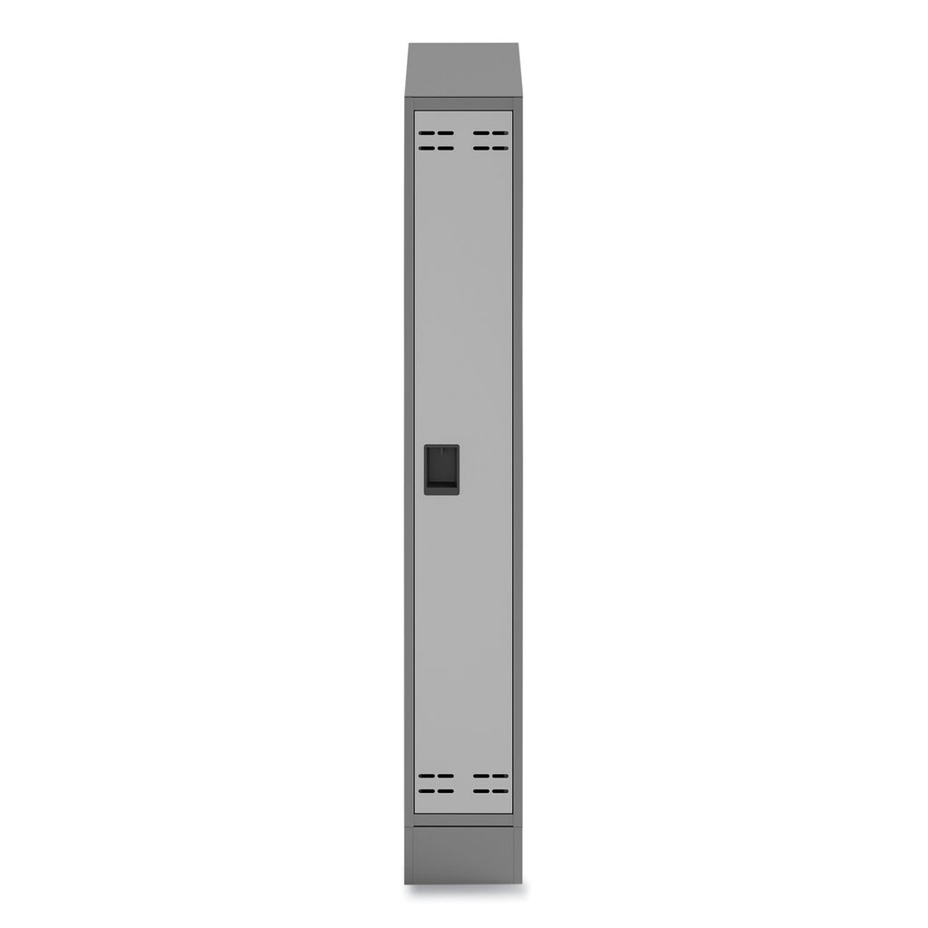Single Sloped Metal Locker Hood Addition, 12w x 18d x 6h, Gray, Ships in 1-3 Business Days