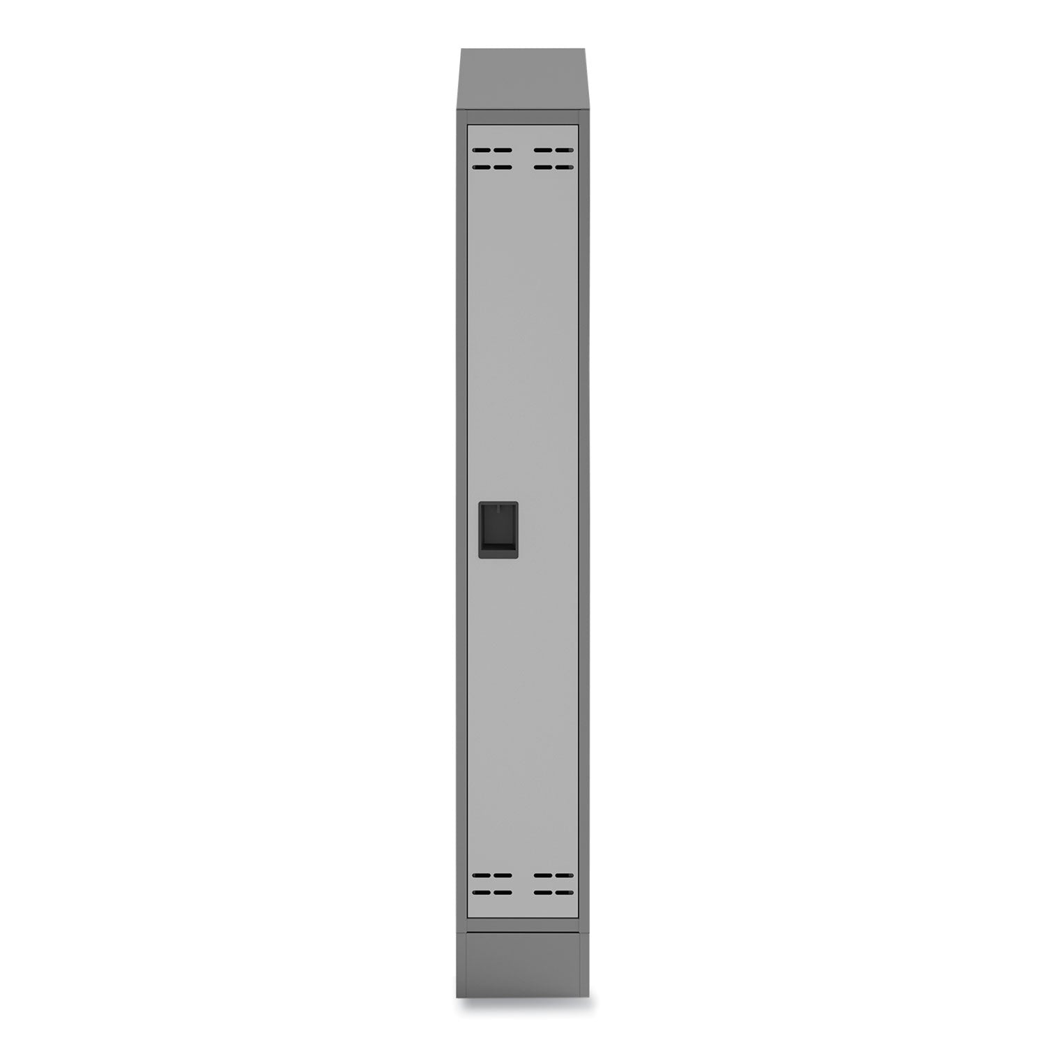 Single Sloped Metal Locker Hood Addition, 12w x 18d x 6h, Gray, Ships in 1-3 Business Days