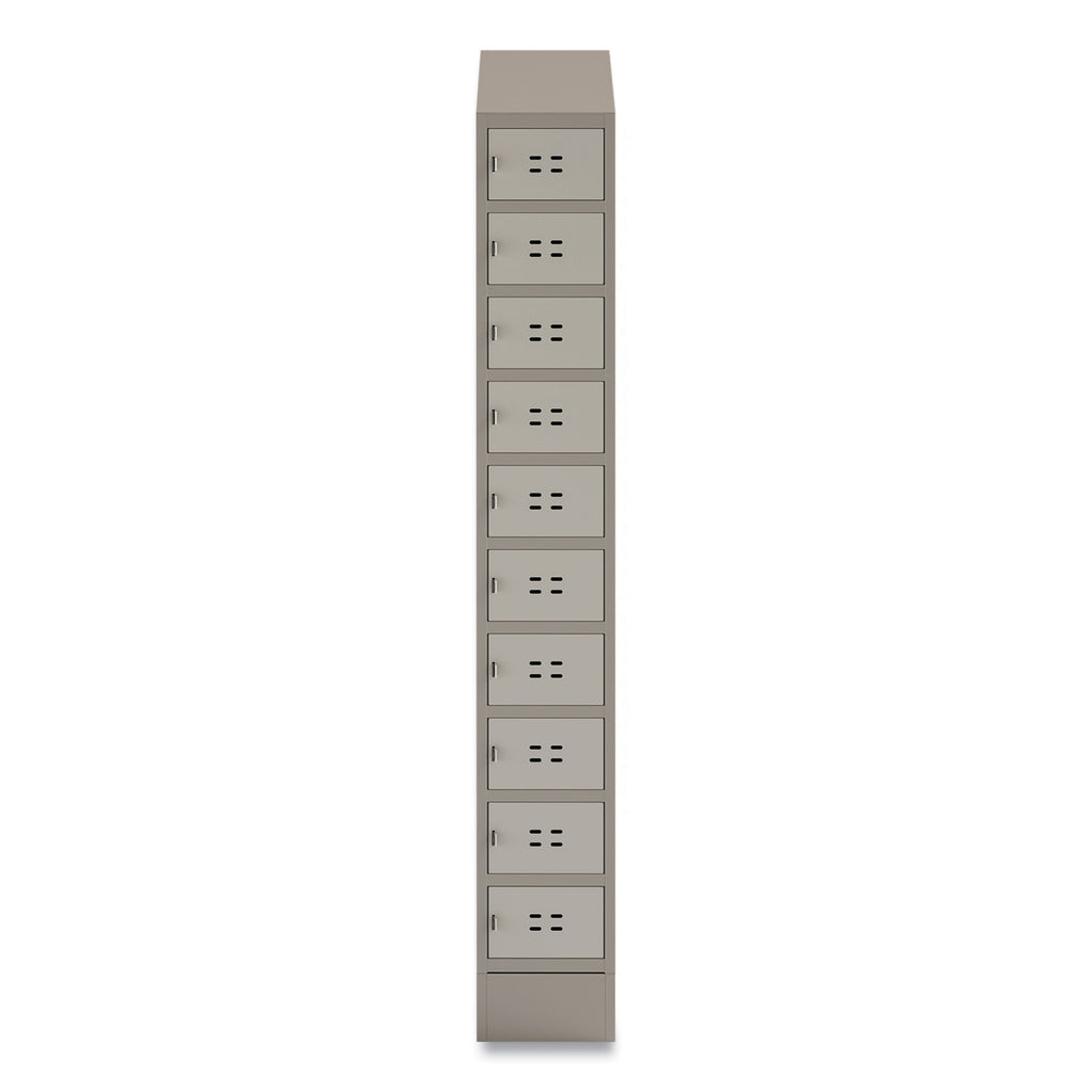 Single Sloped Metal Locker Hood Addition, 12w x 18d x 6h, Tan, Ships in 1-3 Business Days