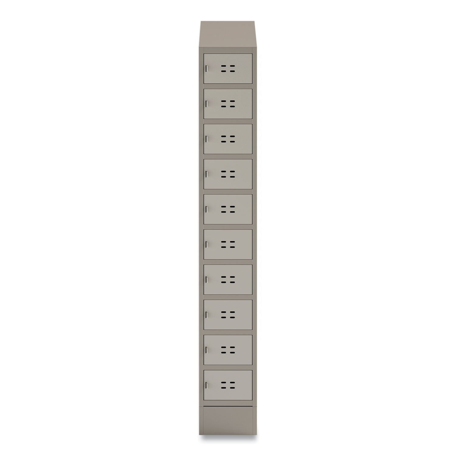 Single Sloped Metal Locker Hood Addition, 12w x 18d x 6h, Tan, Ships in 1-3 Business Days