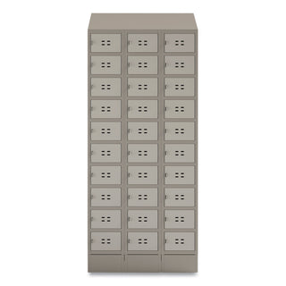 Triple Sloped Metal Locker Hood Addition, 36w x 18d x 6h, Tan, Ships in 1-3 Business Days