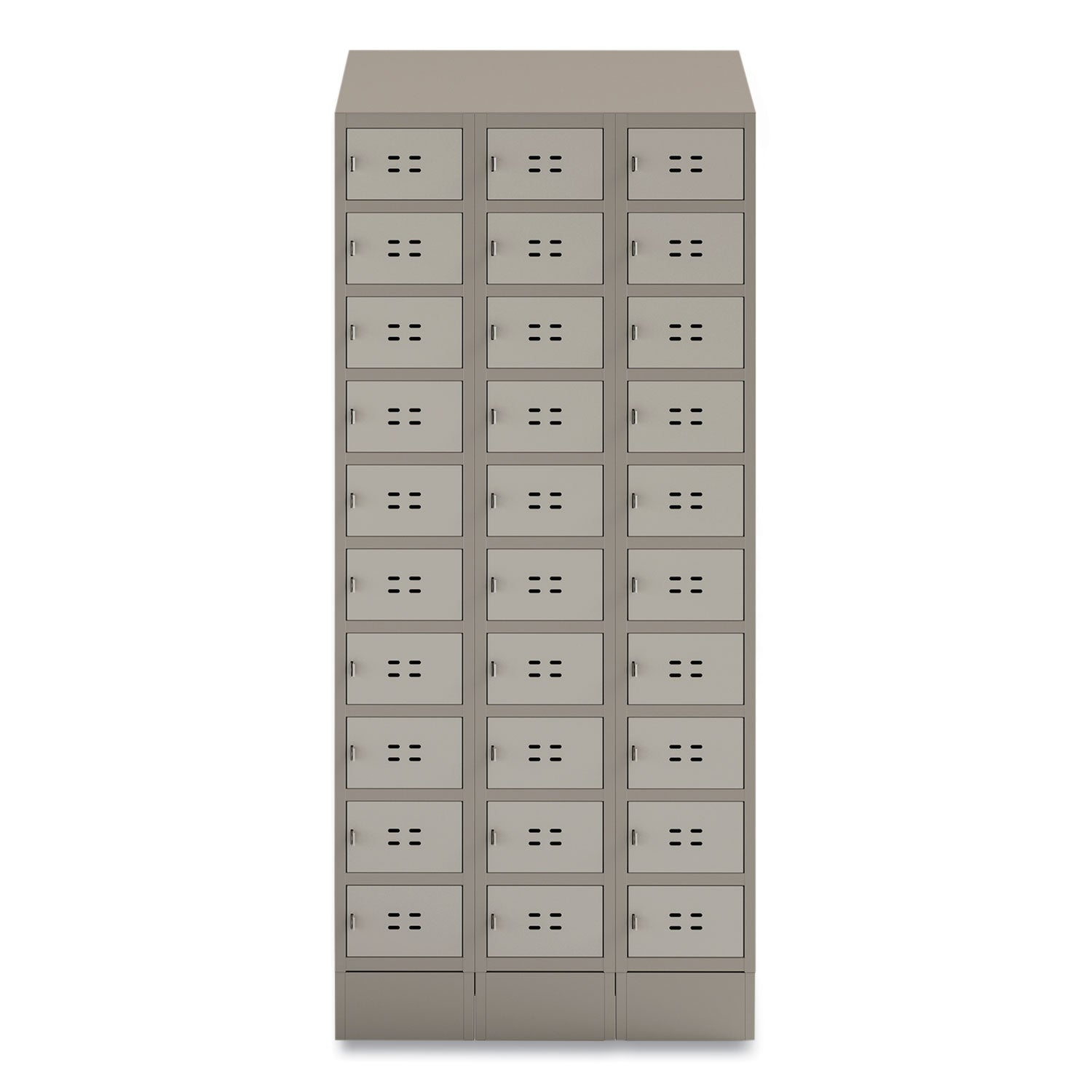 Triple Sloped Metal Locker Hood Addition, 36w x 18d x 6h, Tan, Ships in 1-3 Business Days