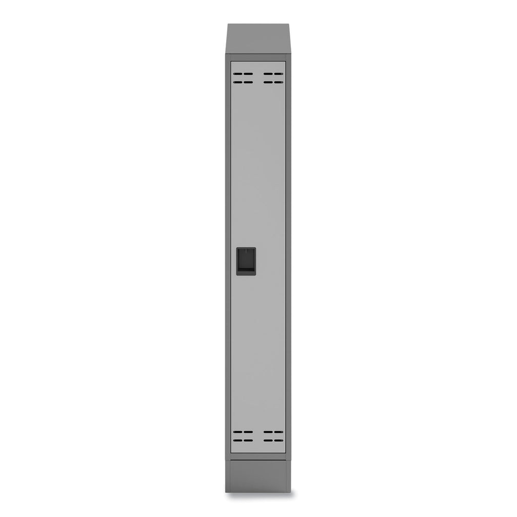 Single Continuous Metal Locker Base Addition, 11.7w x 16d x 5.75h, Gray, Ships in 1-3 Business Days