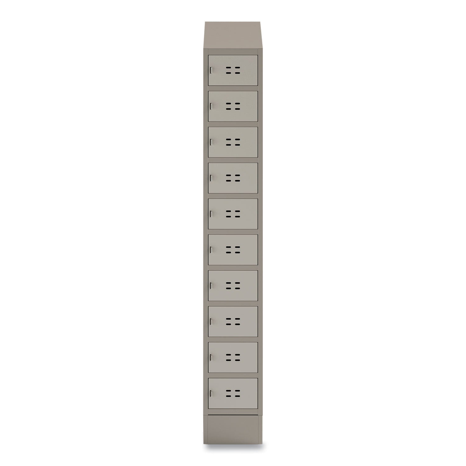 Single Continuous Metal Locker Base Addition, 11.7w x 16d x 5.75h, Tan, Ships in 1-3 Business Days