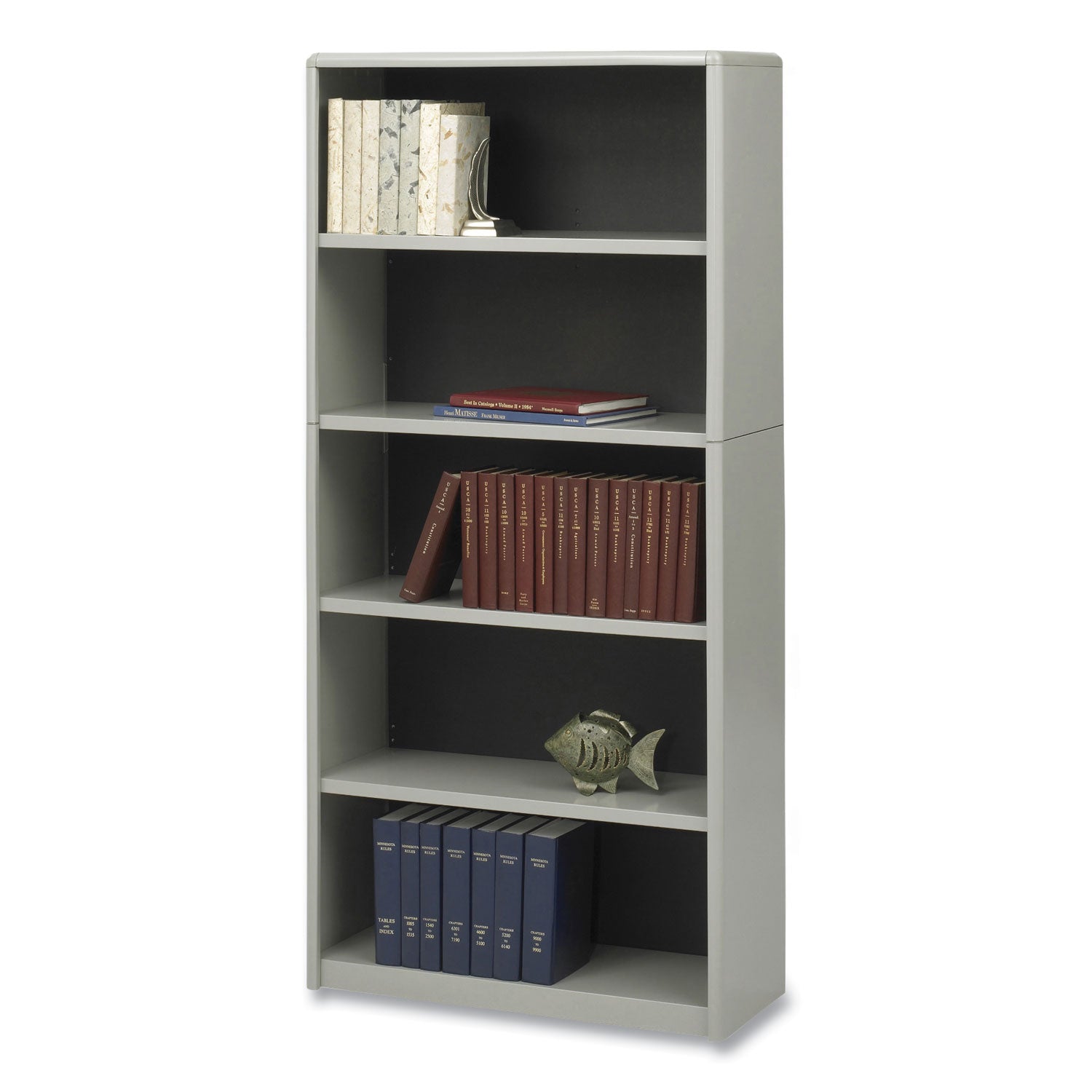 valuemate-economy-bookcase-five-shelf-3175w-x-135d-x-67h-gray-ships-in-1-3-business-days_saf7173gr - 3