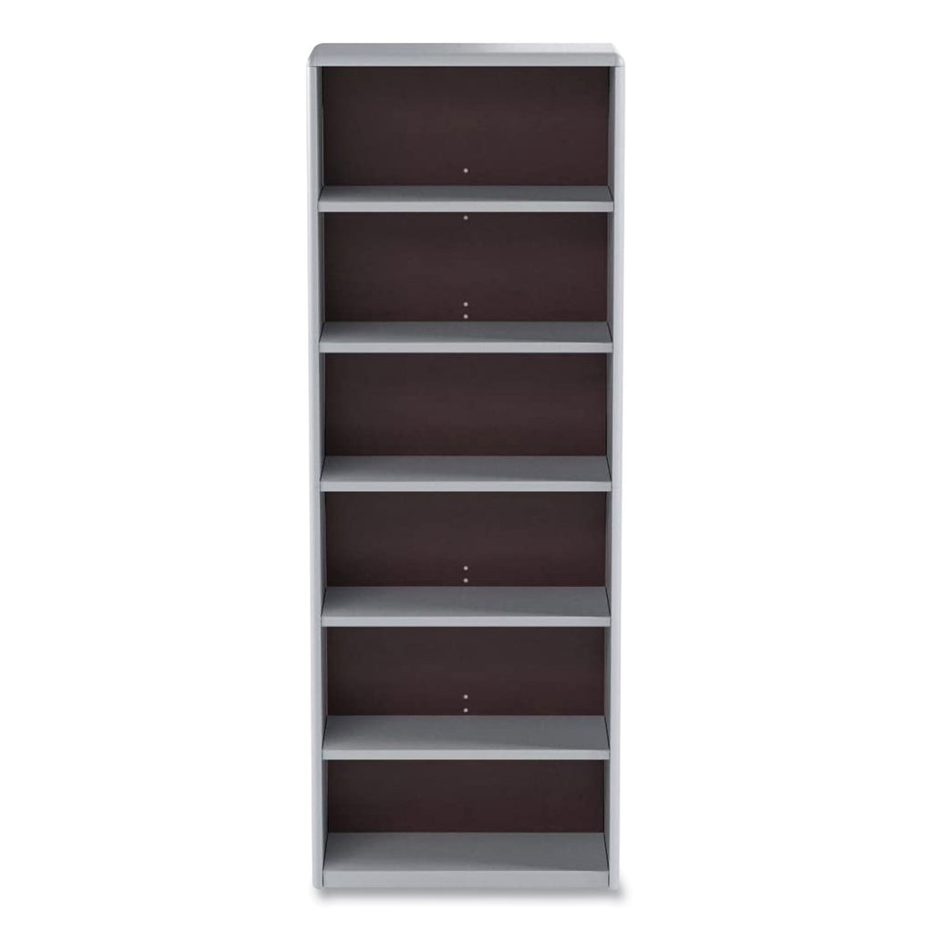 ValueMate Economy Bookcase, Six-Shelf, 31.75w x 13.5d x 80h, Gray, Ships in 1-3 Business Days