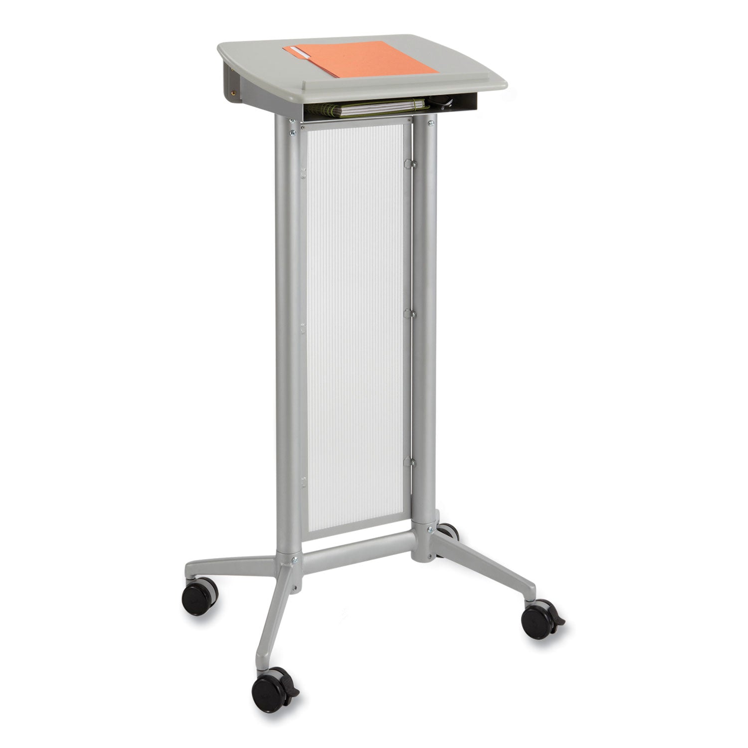 Impromptu Lectern, 26.5 x 18.75 x 46.5, Gray, Ships in 1-3 Business Days - 