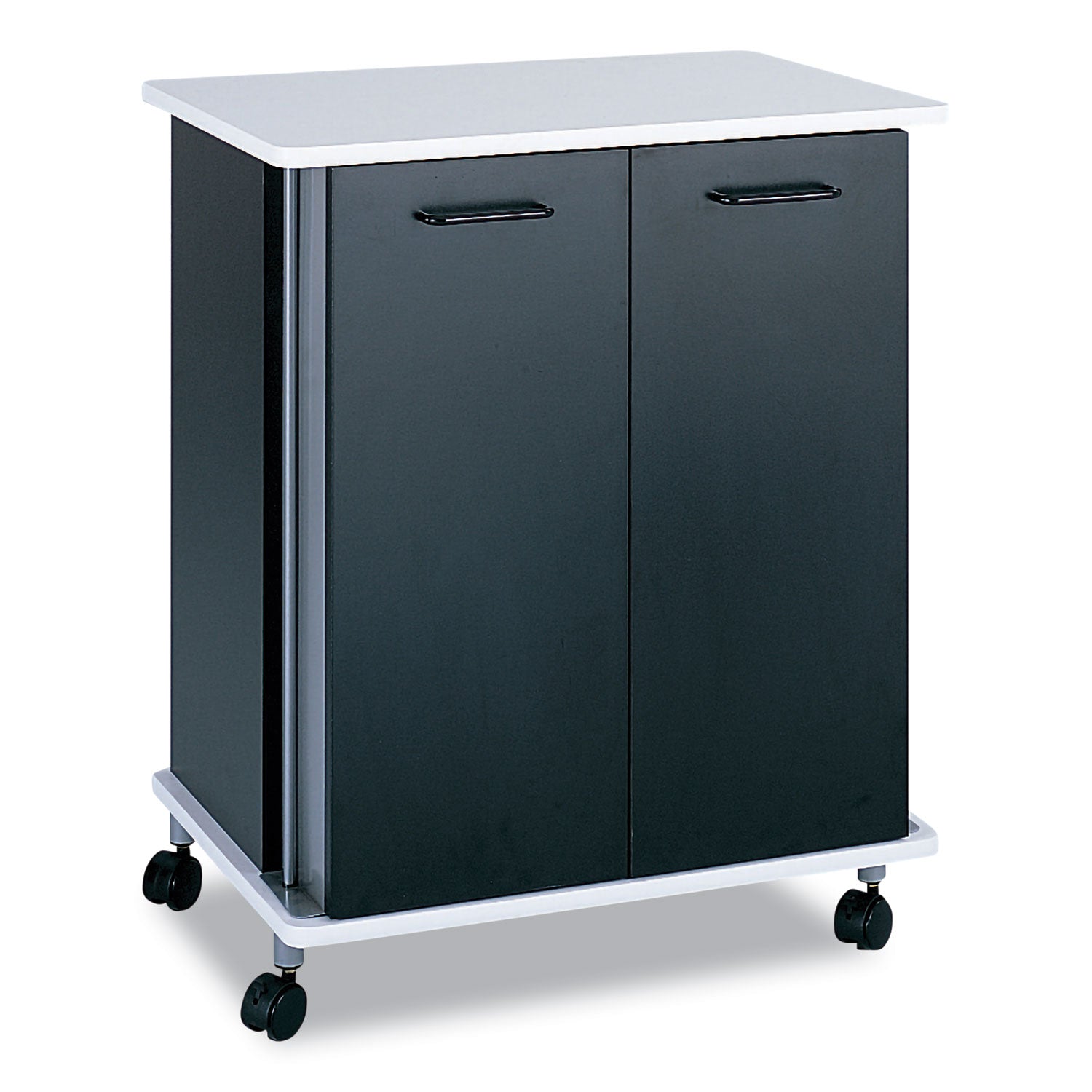 Refreshment Stand, Engineered Wood, 9 Shelves, 29.5" x 22.75" x 33.25", Black/White, Ships in 1-3 Business Days - 
