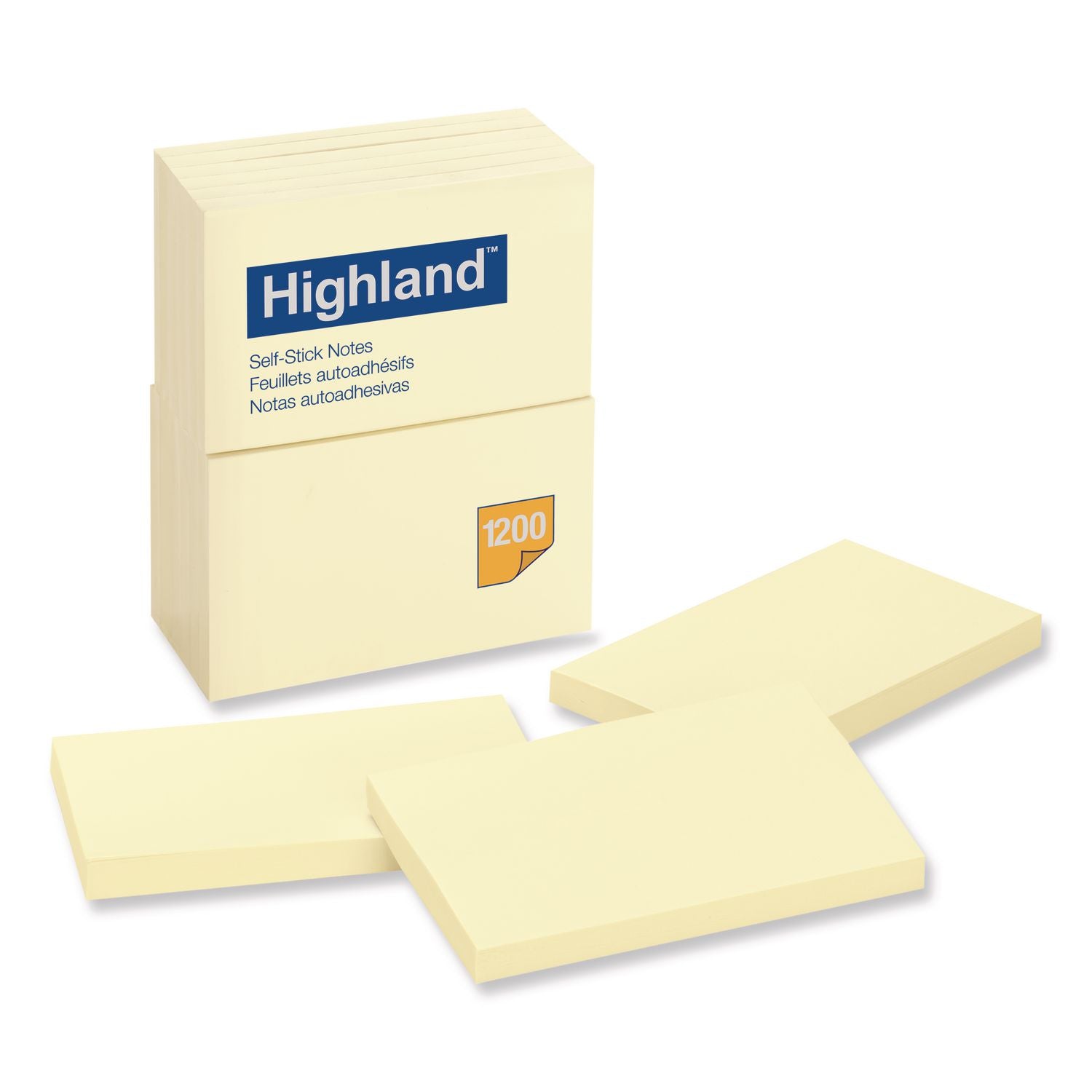 Self-Stick Notes, 3" x 5", Yellow, 100 Sheets/Pad, 12 Pads/Pack