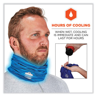 Chill-Its 6487 Cooling Performance Knit Multi-Band, Polyester/Spandex, One Size Fits Most, Blue, Ships in 1-3 Business Days