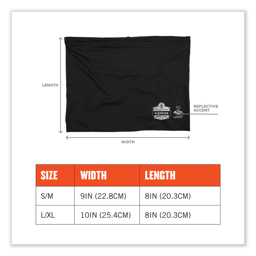 Chill-Its 6489 2-Layer Cooling Performance Knit Multi-Band, Polyester/Spandex, Small/Med, Black, Ships in 1-3 Business Days