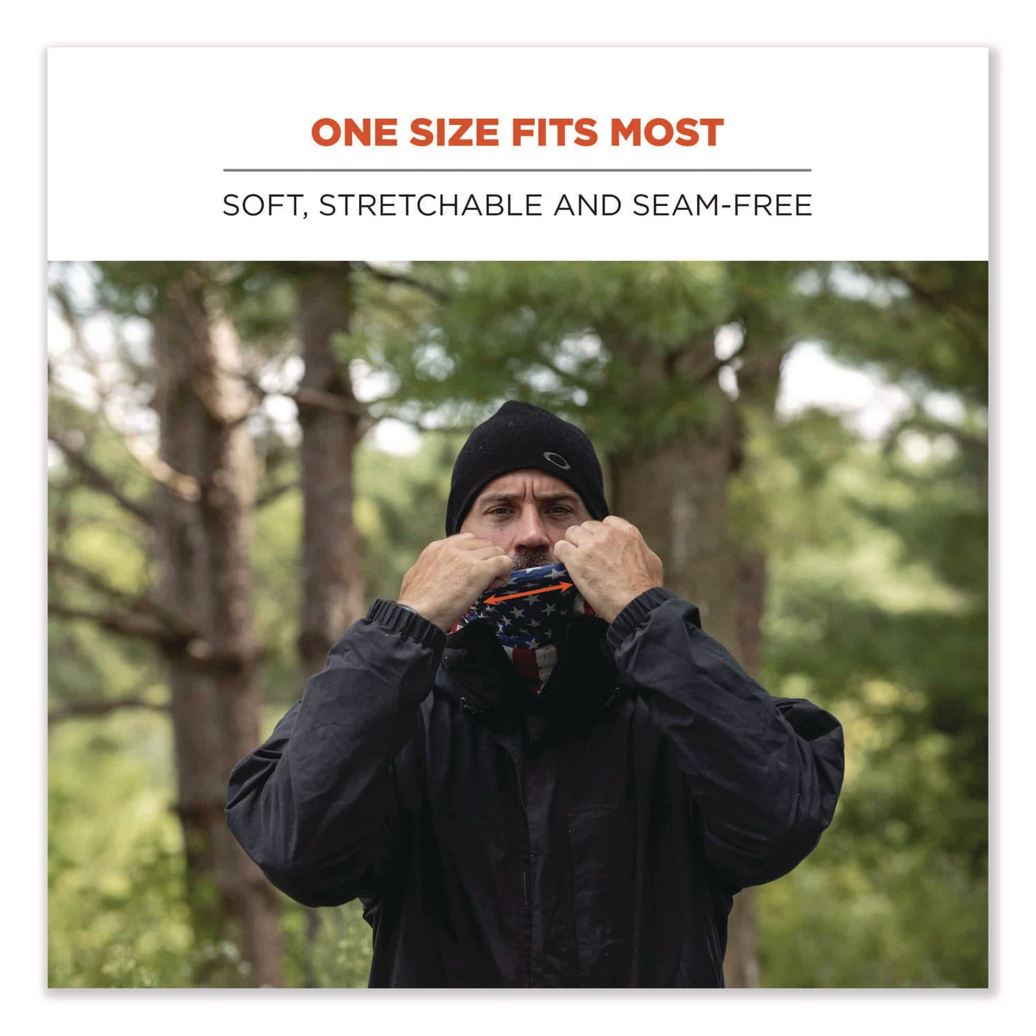 N-Ferno 6491 Reversible Thermal Fleece + Poly Multi-Band, One Size Fits Most, Light Gray Fade, Ships in 1-3 Business Days