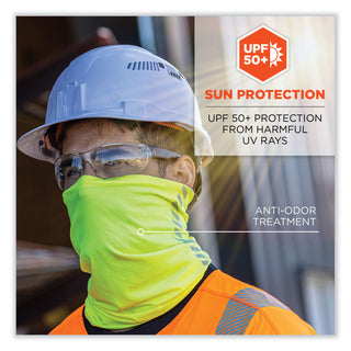 Chill-Its 6487R Reflective Cooling Multi-Band, Polyester/Spandex, One Size Fits Most, Hi-Vis Lime, Ships in 1-3 Business Days