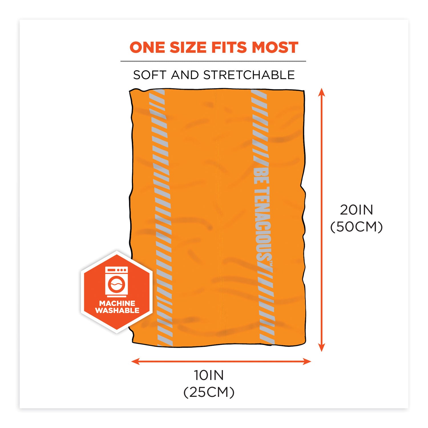 chill-its-6487r-reflective-cooling-multi-band-polyester-spandex-one-size-fit-most-hivis-orange-ships-in-1-3-business-days_ego42131 - 6
