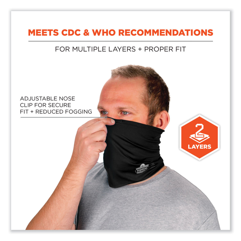 Chill-Its 6489 2-Layer Cooling Performance Knit Multi-Band, Polyester/Spandex, Small/Med, Black, Ships in 1-3 Business Days