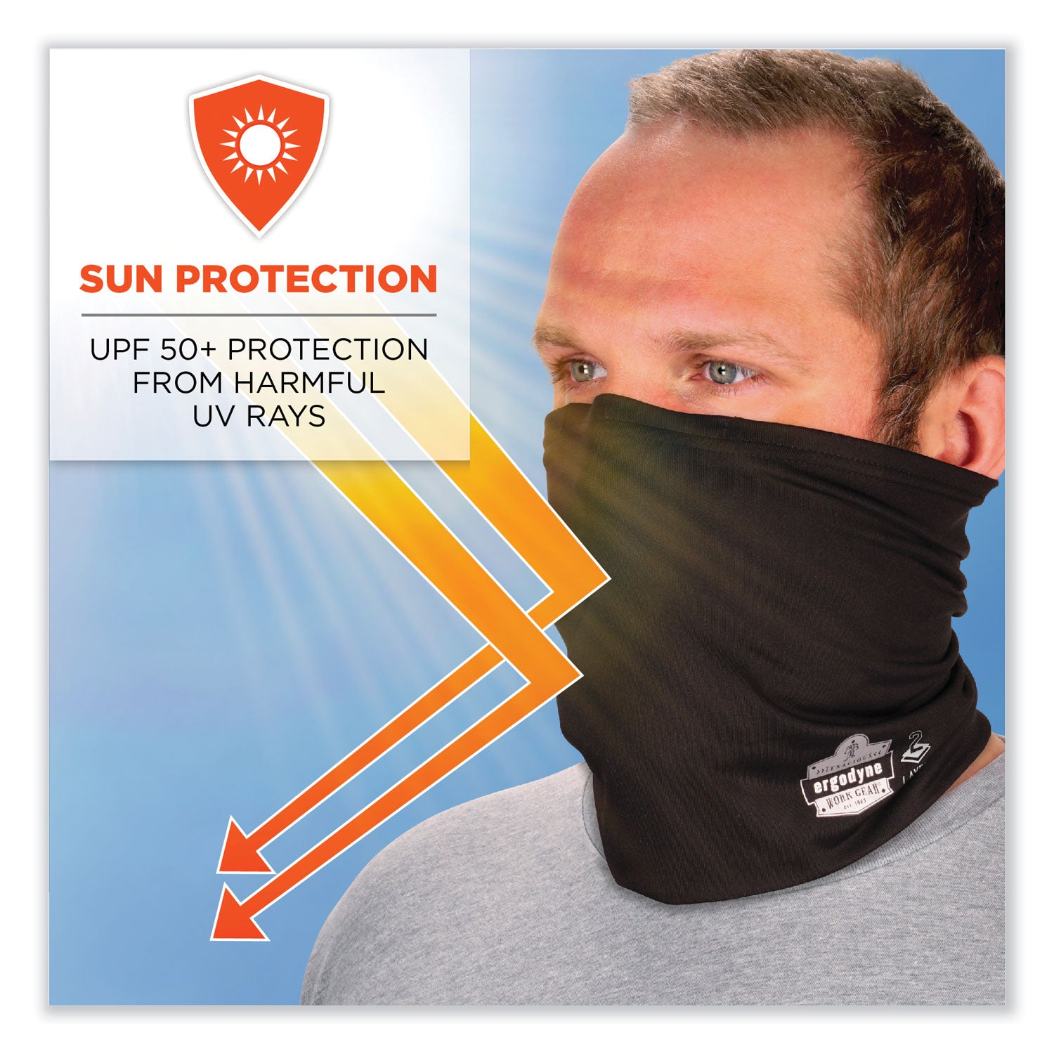 Chill-Its 6489 2-Layer Cooling Performance Knit Multi-Band, Polyester/Spandex, Small/Med, Black, Ships in 1-3 Business Days