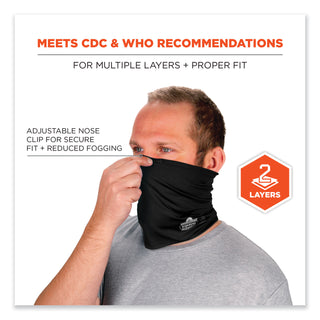 Chill-Its 6489 2-Layer Cooling Performance Knit Multi-Band, Polyester/Spandex, Large/XL, Black, Ships in 1-3 Business Days