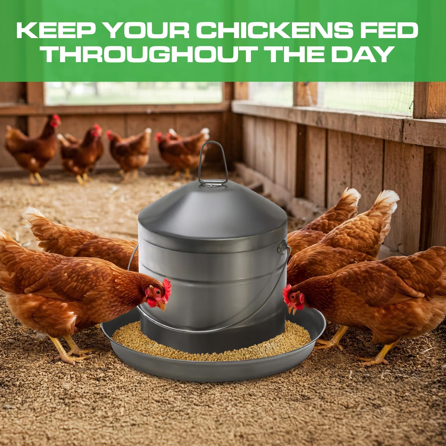 2 Gallon Stainless Steel Automatic Poultry Drinker