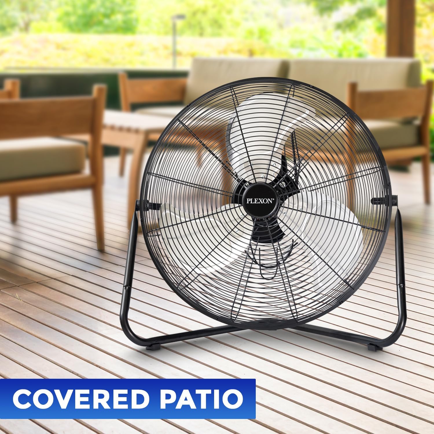20 in. Black High Velocity Floor Fan, 3-Speed