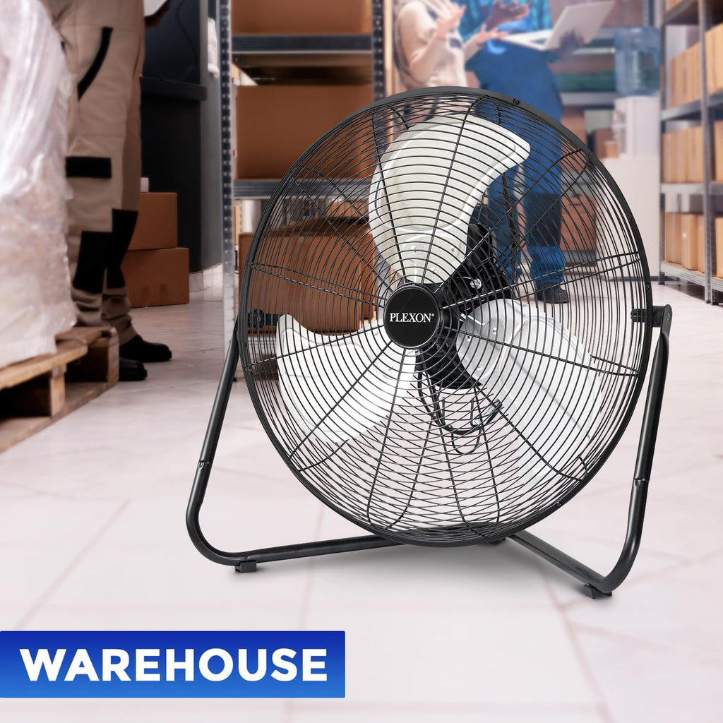 20 in. Black High Velocity Floor Fan, 3-Speed