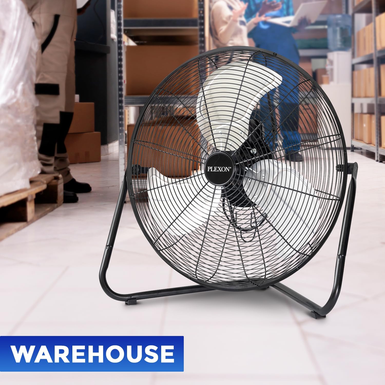 20 in. Black High Velocity Floor Fan, 3-Speed