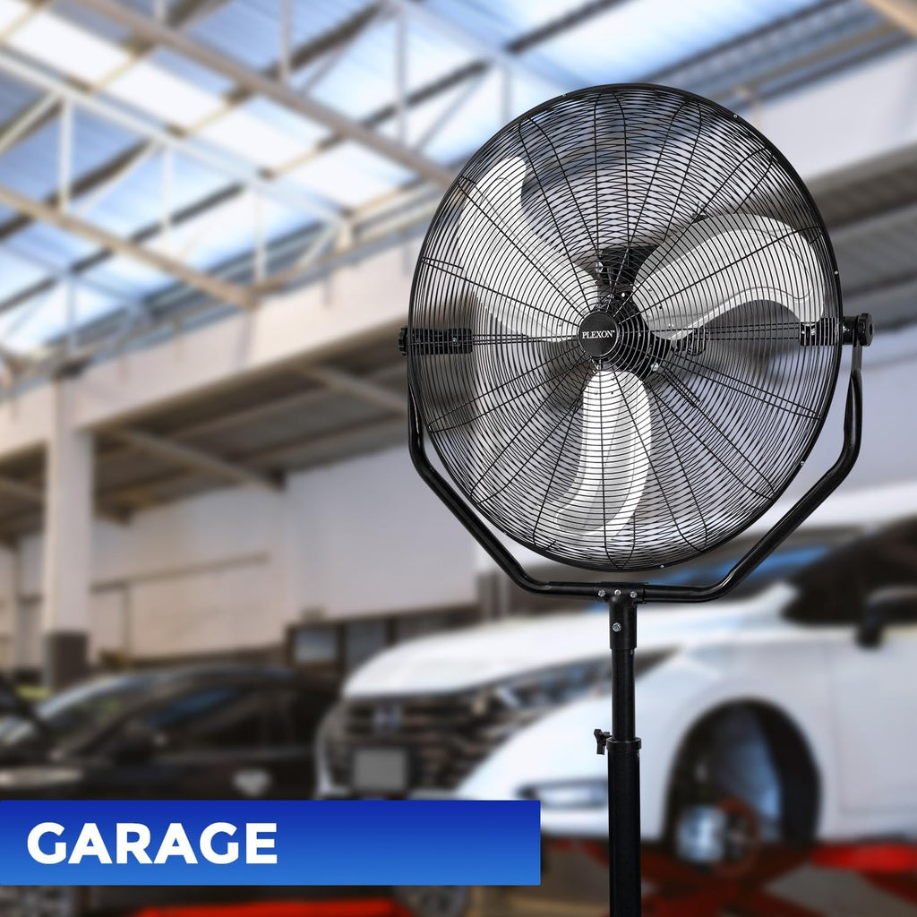 30 in. Black High Velocity Pedestal Fan, 3-Speed