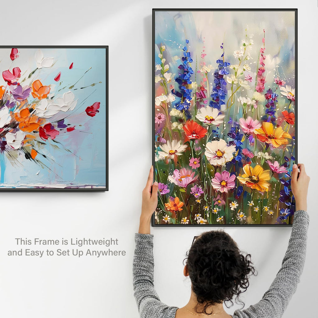 24"W x 36"H Black Stylish Poster Frame