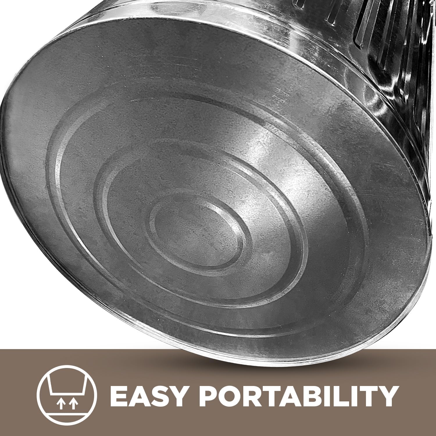 20-Gallon Shiny Galvanized Steel Round Fire Resistant Trash Can with Lid