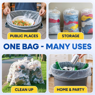 23" x 17" x 46" 45 Gal 3 Mil Clear Contractor Bags, 100/Case
