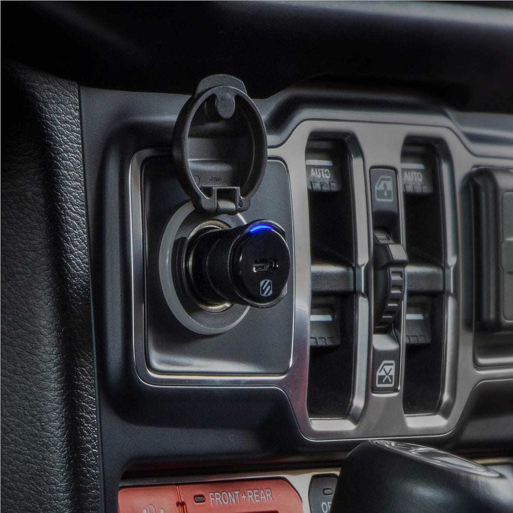 PowerVolt USB-C Fast Charger for Car, White