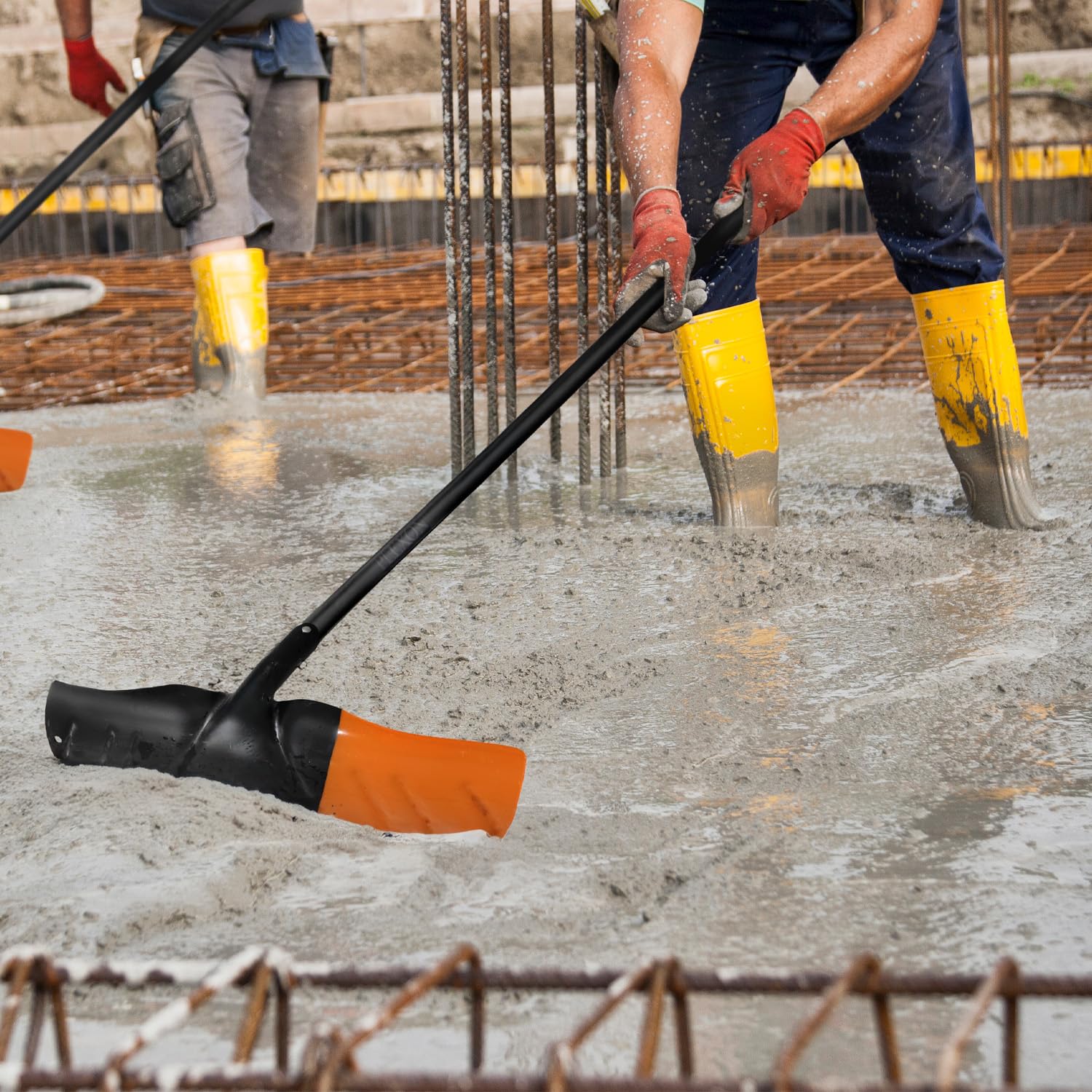 50" Snow Pusher with Metal Handle, 20" Wide Blade