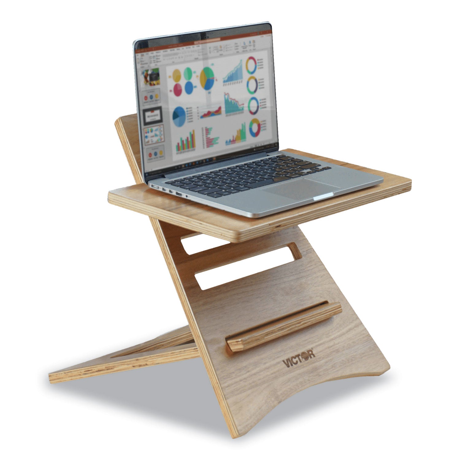 dc150a-high-rise-acacia-wood-laptop-riser-17x118x763-to-1475-brown-woodgrain-supports-20-lb-ships-in-1-3-business-days_vctdc150a - 1