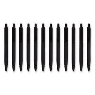 Cambria Soft Touch Mechanical Pencil, 0.7 mm, HB (#2), Black Lead, Black Barrel, 12/Pack